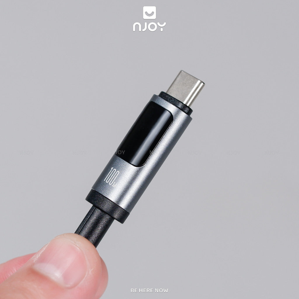 Dây Cáp Sạc Nhanh Type C To Type C 100W Đèn Led Báo Công Suất Sạc Cho Điện Thoại iPhone Macbook iPad