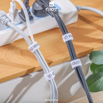 Dây Velcro Nylon Đai Buộc Làm Gọn Chống Rối Cho Dây Cáp Sạc Tai Nghe Tiện Lợi Tái Sử Dụng Njoy