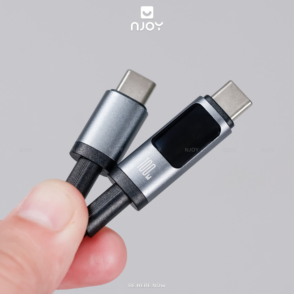 Dây Cáp Sạc Nhanh Type C To Type C 100W Đèn Led Báo Công Suất Sạc Cho Điện Thoại iPhone Macbook iPad