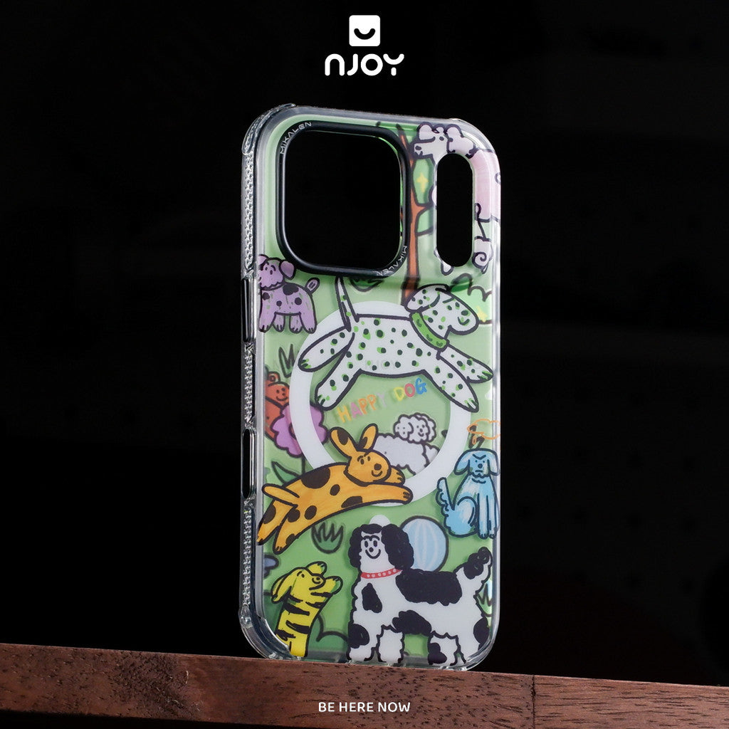 Ốp In Hình Chó Mèo Thỏ Dễ Thương Phản Quang Chống Sốc Cho Điện Thoại iPhone 17 Pro Max 16 15 14 Njoy