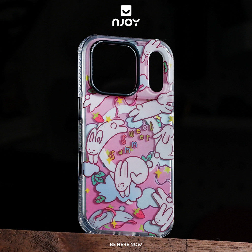 Ốp In Hình Chó Mèo Thỏ Dễ Thương Phản Quang Chống Sốc Cho Điện Thoại iPhone 17 Pro Max 16 15 14 Njoy