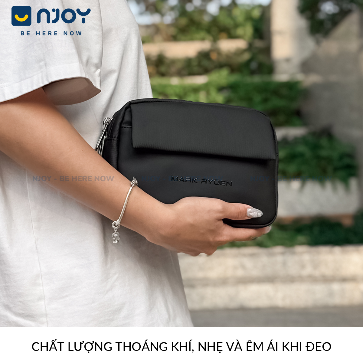 Túi Đeo Chéo Unisex Mark Ryden Thời Trang Cao Cấp Chống Nước Đựng Phụ Kiện Điện Thoại Sạc Dự Phòng
