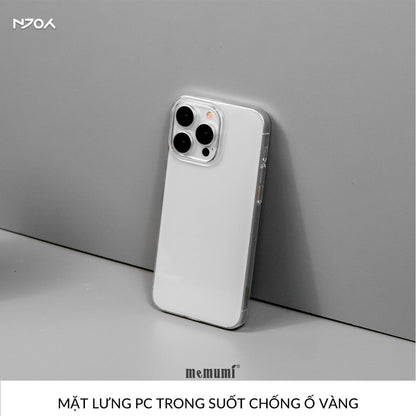 Ốp Trong Suốt Cứng Siêu Mỏng Memumi Chống Ố Vàng Cho Điện Thoại iPhone 17 Pro Max 16 15 14 13 12