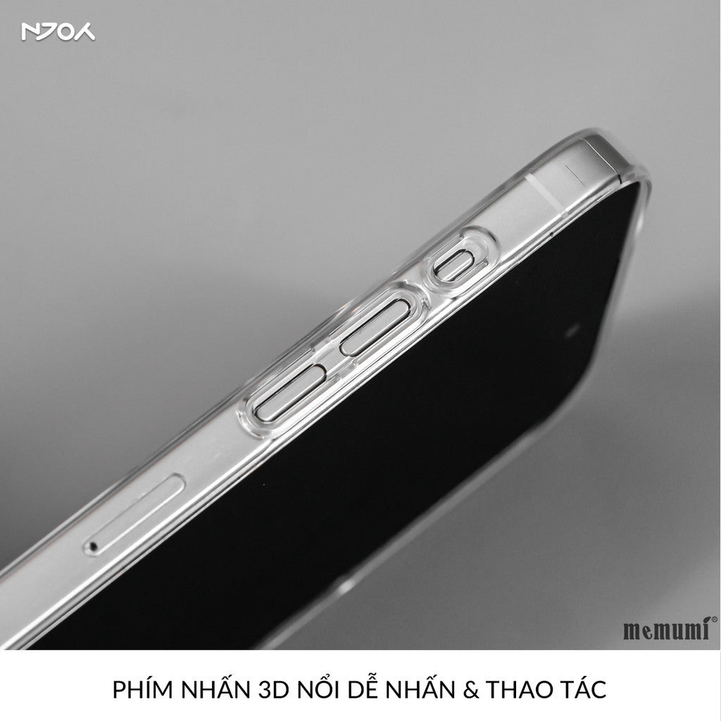 Ốp Trong Suốt Cứng Siêu Mỏng Memumi Chống Ố Vàng Cho Điện Thoại iPhone 17 Pro Max 16 15 14 13 12