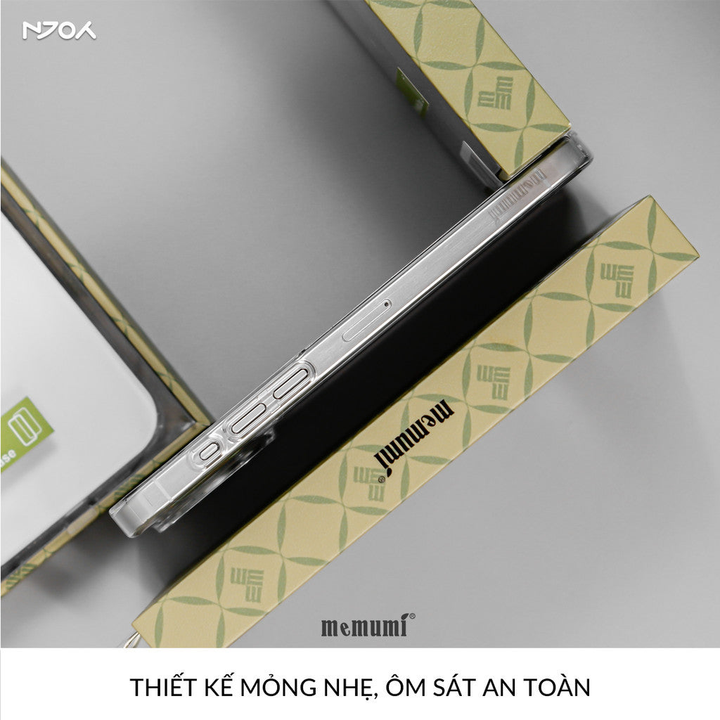 Ốp Trong Suốt Cứng Siêu Mỏng Memumi Chống Ố Vàng Cho Điện Thoại iPhone 17 Pro Max 16 15 14 13 12