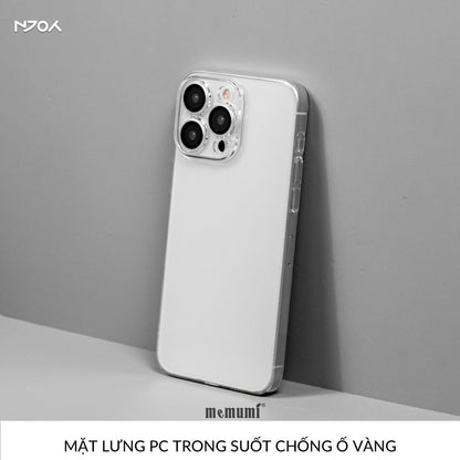Ốp Trong Suốt Cứng Siêu Mỏng Memumi Bảo Vệ Camera Cho iPhone 17 Pro Max 16 15 14 13 12 11