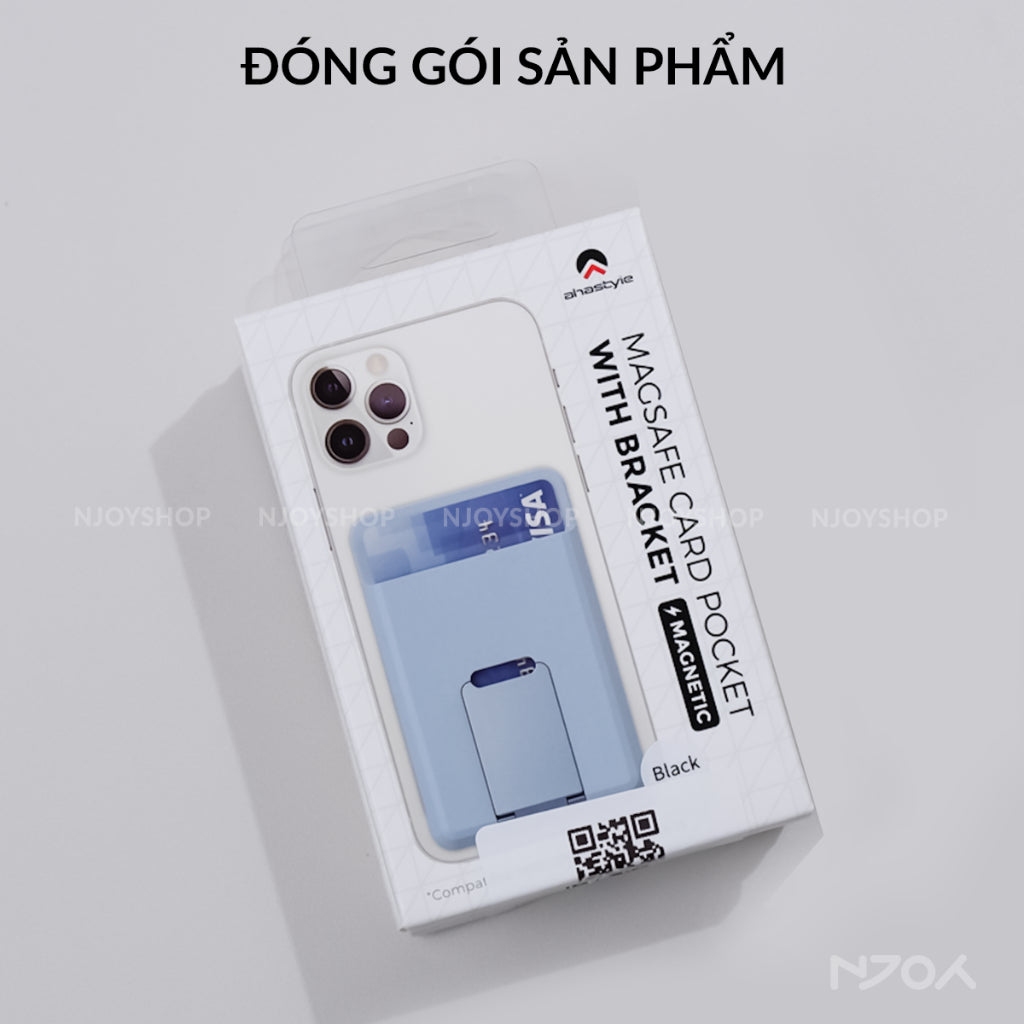 Ví Đựng Thẻ Hỗ Trợ Magsafe Siêu Mỏng Có Giá Đỡ Cho Điện Thoại iPhone Samsung