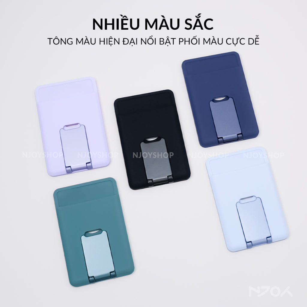 Ví Đựng Thẻ Hỗ Trợ Magsafe Siêu Mỏng Có Giá Đỡ Cho Điện Thoại iPhone Samsung