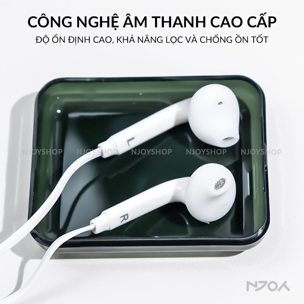 Tai Nghe Nhét Tai S7 Chân Tròn 3.5mm In-ear Tương Thích Với iPhone Samsung Oppo Xiaomi Njoyshop