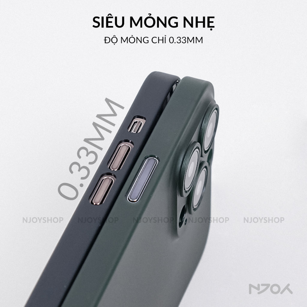Ốp Nhám Siêu Mỏng Nhẹ Memumi Slim 0.3mm Cho iPhone 17 Pro Max 16 15 14 13