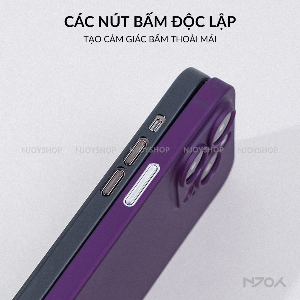 Ốp Nhám Siêu Mỏng Nhẹ Memumi Slim 0.3mm Cho iPhone 17 Pro Max 16 15 14 13