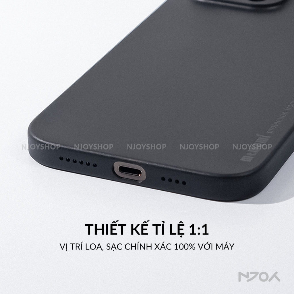 Ốp Nhám Siêu Mỏng Nhẹ Memumi Slim 0.3mm Cho iPhone 17 Pro Max 16 15 14 13