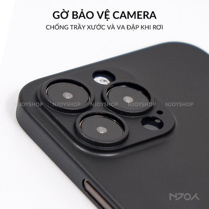 Ốp Nhám Siêu Mỏng Nhẹ Memumi Slim 0.3mm Cho iPhone 17 Pro Max 16 15 14 13