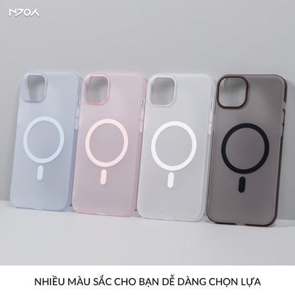 Ốp Magsafe Siêu Mỏng Nhám Mờ Chống Vân Tay Cho iPhone 12 13 14 15 16 17 Pro Max