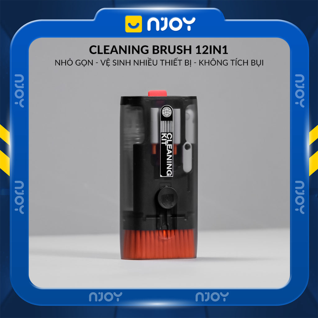 Bộ Dụng Cụ Vệ Sinh Bàn Phím Laptop Tai Nghe Airpods Macbook PC iPhone iPad 12 Trong 1 Đa Năng Nhỏ Gọn