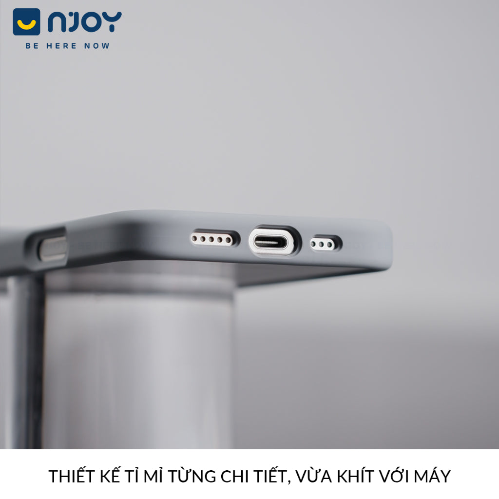 Ốp Silicon Chống Bẩn Hỗ Trợ Sạc Không Dây Chất Liệu Lót Nhung Bảo Vệ Camera Cho iPhone 13 14 15 16 Pro Max Njoyshop