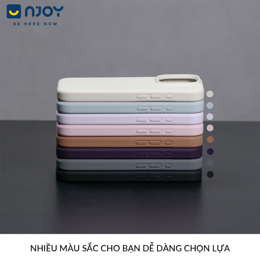 Ốp Silicon Chống Bẩn Hỗ Trợ Sạc Không Dây Chất Liệu Lót Nhung Bảo Vệ Camera Cho iPhone 13 14 15 16 Pro Max Njoyshop