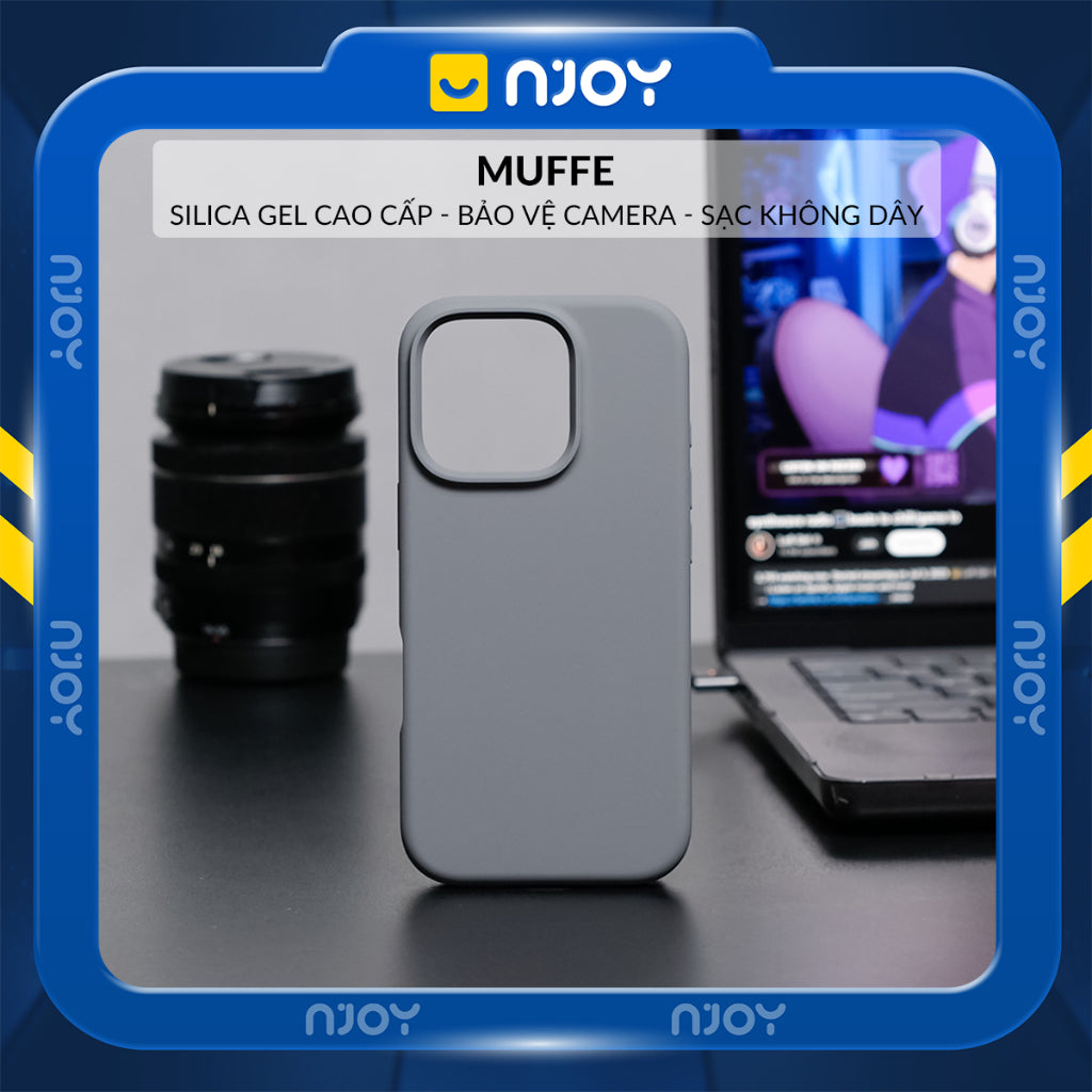 Ốp Silicon Chống Bẩn Hỗ Trợ Sạc Không Dây Chất Liệu Lót Nhung Bảo Vệ Camera Cho iPhone 13 14 15 16 Pro Max Njoyshop