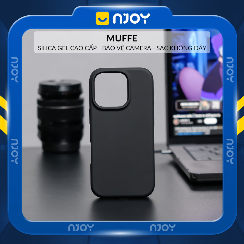 Ốp Silicon Chống Bẩn Hỗ Trợ Sạc Không Dây Chất Liệu Lót Nhung Bảo Vệ Camera Cho iPhone 13 14 15 16 Pro Max Njoyshop