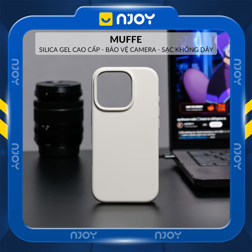 Ốp Silicon Chống Bẩn Hỗ Trợ Sạc Không Dây Chất Liệu Lót Nhung Bảo Vệ Camera Cho iPhone 13 14 15 16 Pro Max Njoyshop