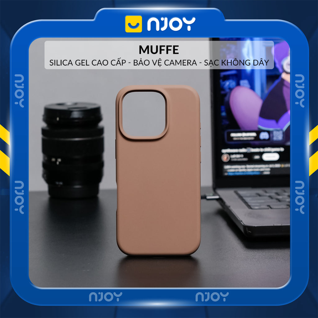 Ốp Silicon Chống Bẩn Hỗ Trợ Sạc Không Dây Chất Liệu Lót Nhung Bảo Vệ Camera Cho iPhone 13 14 15 16 Pro Max Njoyshop