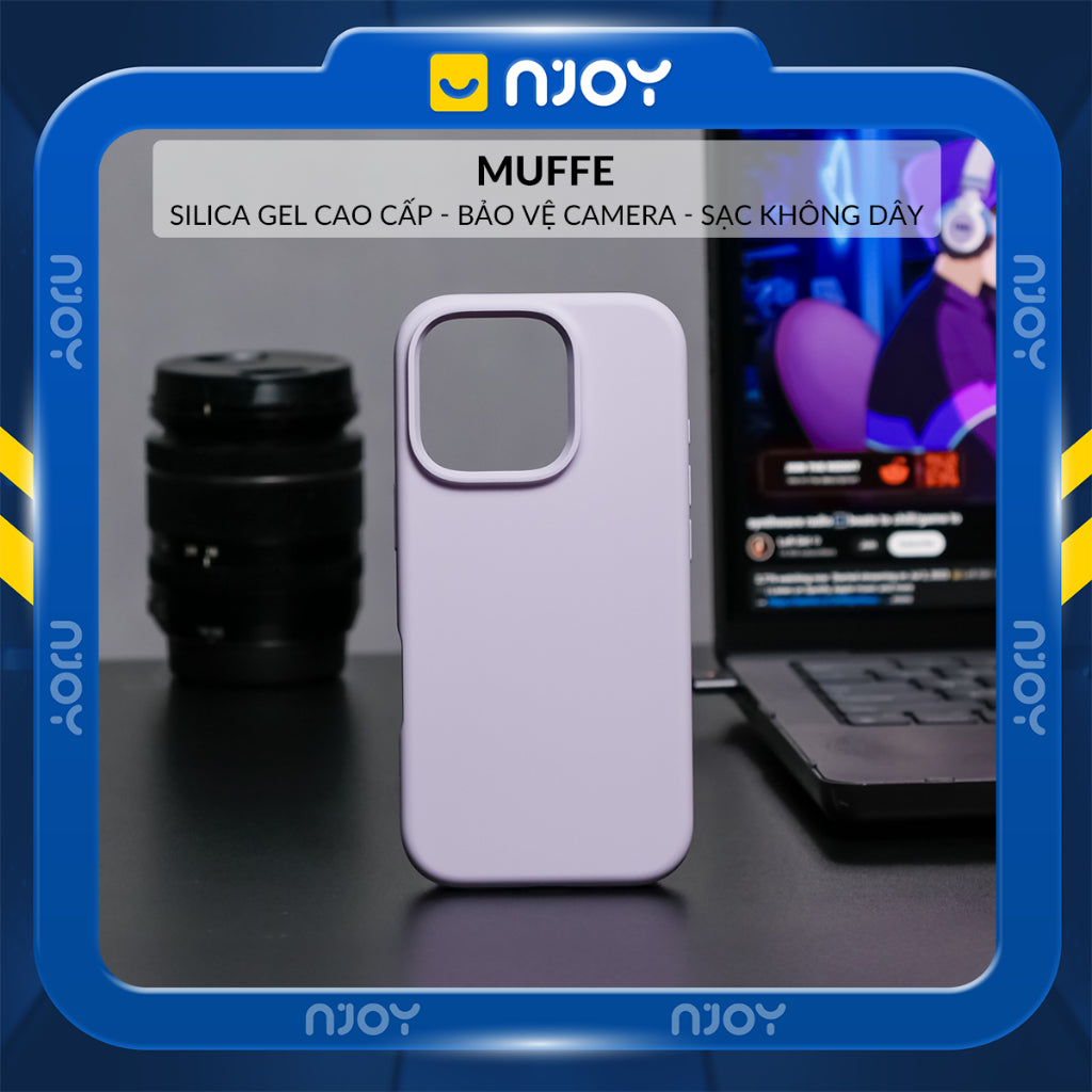 Ốp Silicon Chống Bẩn Hỗ Trợ Sạc Không Dây Chất Liệu Lót Nhung Bảo Vệ Camera Cho iPhone 13 14 15 16 Pro Max Njoyshop
