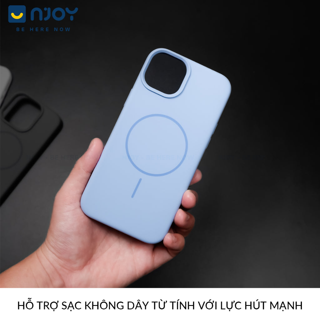 Ốp Chống Bẩn Hỗ Trợ Sạc Không Dây Từ Tính Lót Nhung Cho Điện Thoại iPhone 16 Pro Max 15 14 13