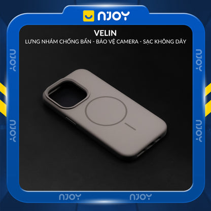 Ốp Chống Bẩn Hỗ Trợ Sạc Không Dây Từ Tính Lót Nhung Cho Điện Thoại iPhone 16 Pro Max 15 14 13
