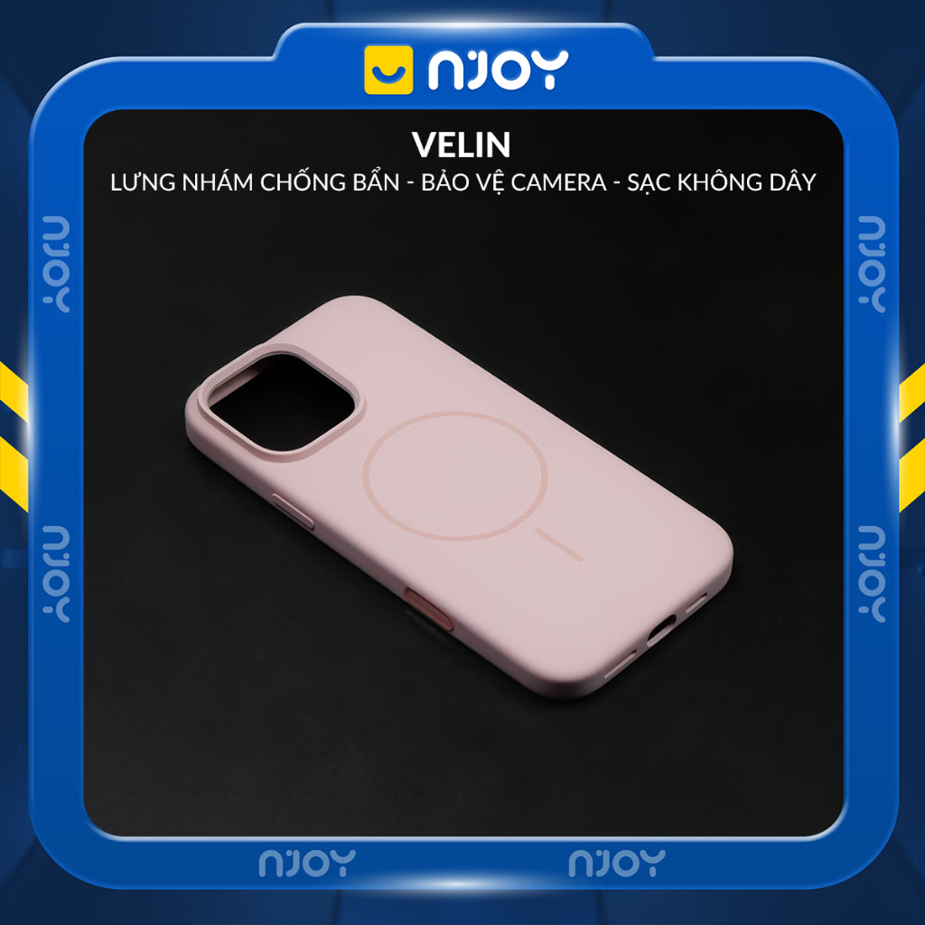 Ốp Chống Bẩn Hỗ Trợ Sạc Không Dây Từ Tính Lót Nhung Cho Điện Thoại iPhone 16 Pro Max 15 14 13