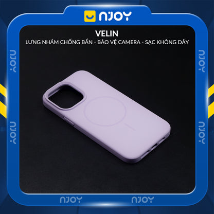 Ốp Chống Bẩn Hỗ Trợ Sạc Không Dây Từ Tính Lót Nhung Cho Điện Thoại iPhone 16 Pro Max 15 14 13