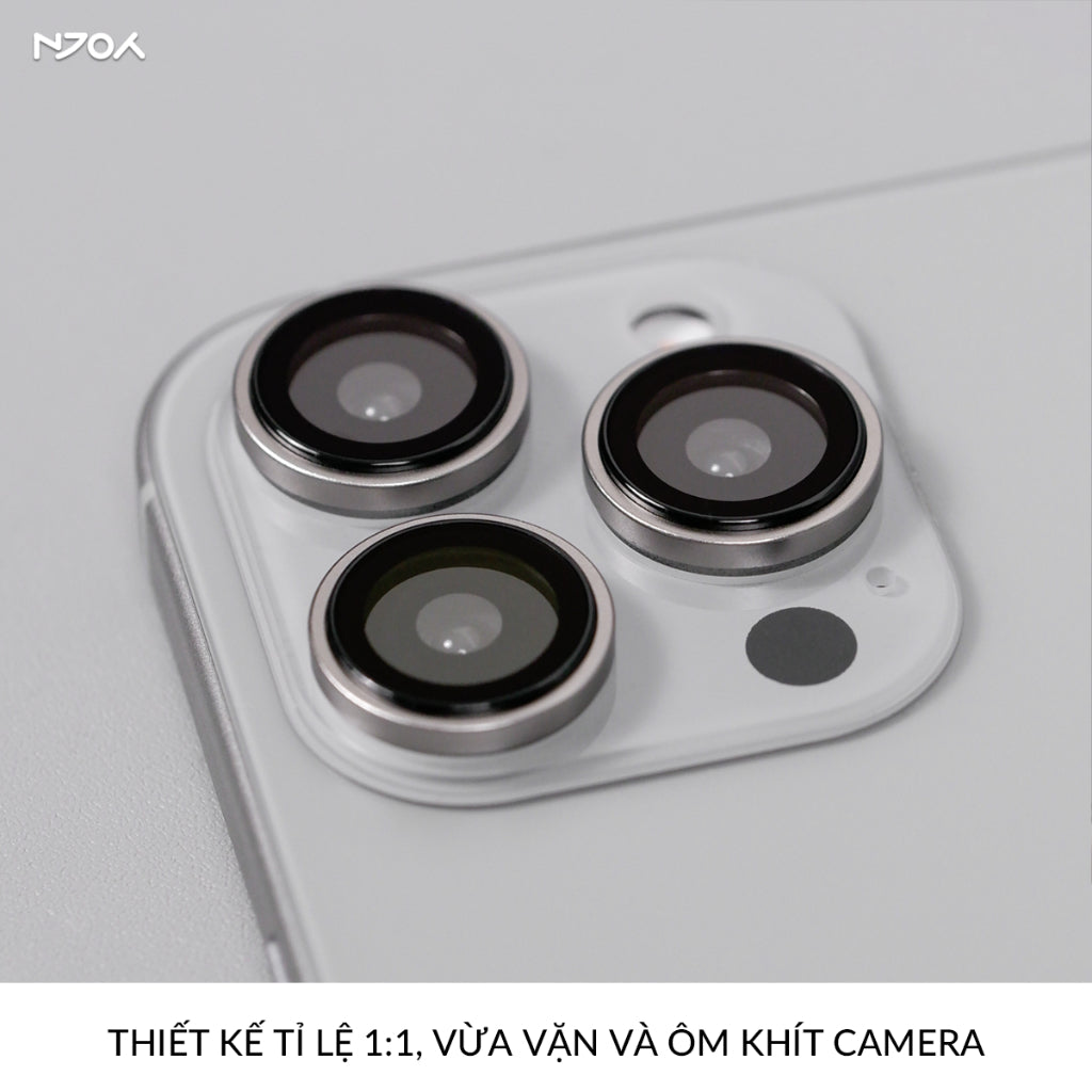 Bộ Vòng Cường Lực Bảo Vệ Camera Anank AR Chống Trầy Xước Màu Nguyên Bản Cho iPhone 13 14 15 16 17 Pro Max Njoyshop