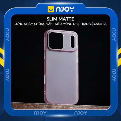 Ốp Siêu Mỏng Slim Nhám Mờ Chống Vân Tay Bảo Vệ Camera Cho Điện Thoại iPhone 17 Pro Max 16 15 14 13