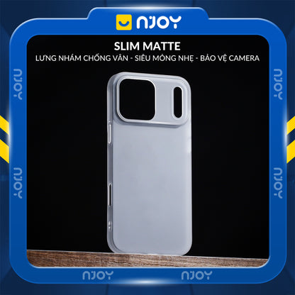 Ốp Siêu Mỏng Slim Nhám Mờ Chống Vân Tay Bảo Vệ Camera Cho Điện Thoại iPhone 17 Pro Max 16 15 14 13
