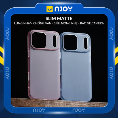 Ốp Siêu Mỏng Slim Nhám Mờ Chống Vân Tay Bảo Vệ Camera Cho Điện Thoại iPhone 17 Pro Max 16 15 14 13